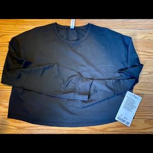 Lululemon NWT muscle love crop long sleeve black